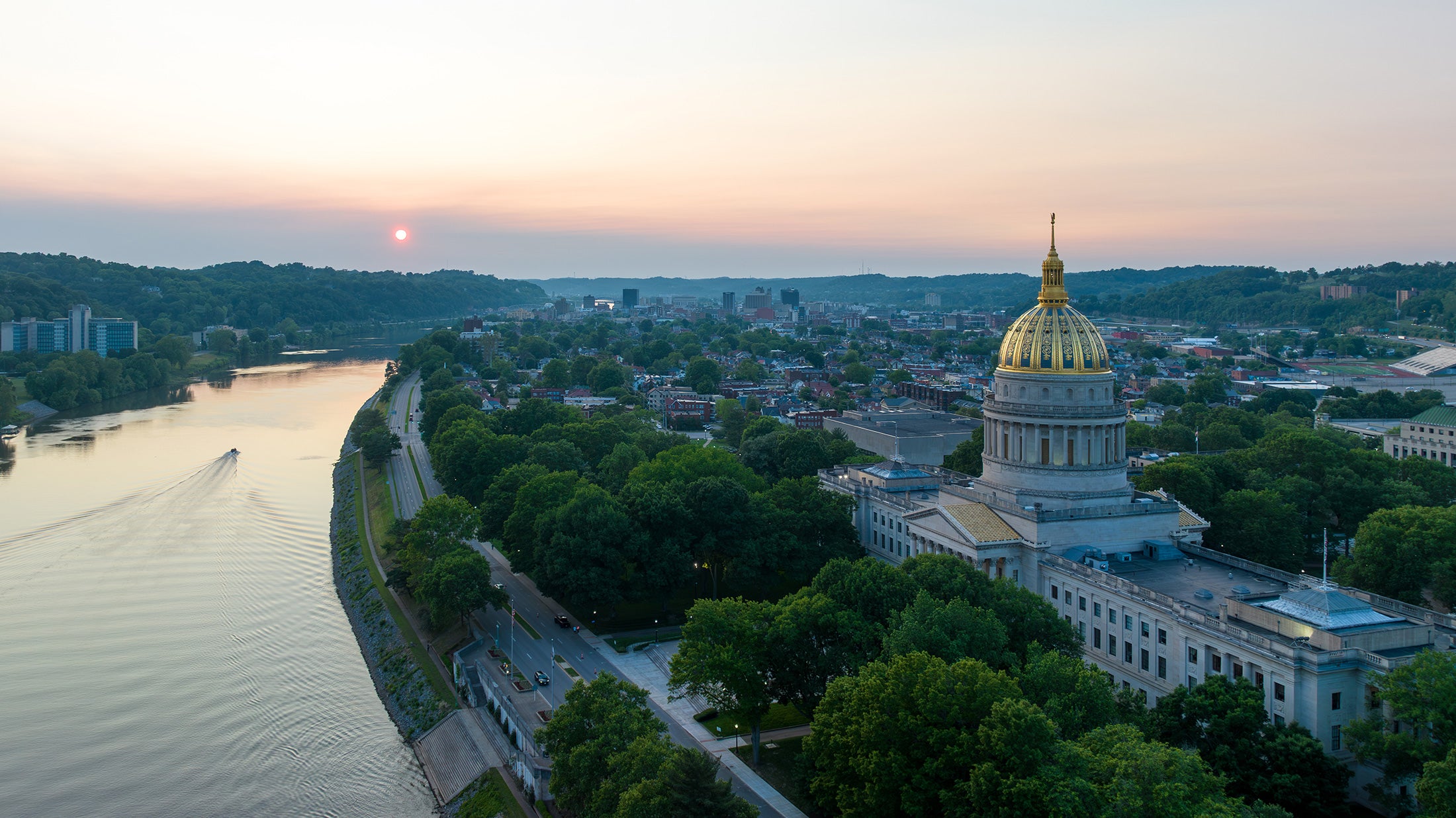 West Virginia State Capitol and surrounding area